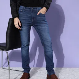 The Roadster Lifestyle Co. Men Blue Skinny Fit Light Fade Stretchable Jeans-picture-46