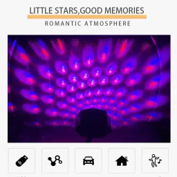 mobizac USB Car DJ Light with Multi Functional Light Modes Disco Light for Cars and Home Shower Laser Light image 3