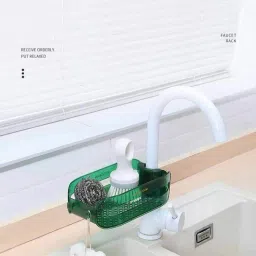 Plastic Faucet Drain Basket | Sink Drain Shelf - Drain Basket Sink multicolor Towel Holder-image-34