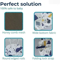 fleming's Nylon Infants Baby Folding Mosquito Net (Crib net) Regular size Mosquito Net image 2