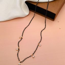 ABDESIGNS Gold-Plated Artificial Stones and Beads Mangalsutra-image-17