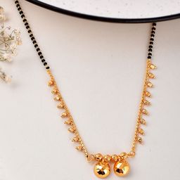Silvermerc Designs Gold Plated Stone Studded & Beaded Mangalsutra-image-12