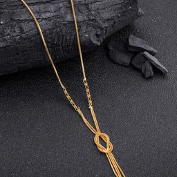 Anouk Gold Plated Stone Studded & Beaded Mangalsutra-11