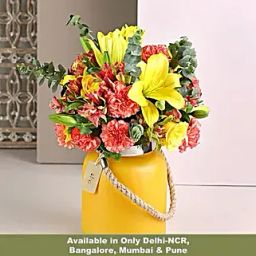 Carnations And Asiatic Lilies Arrangement-image-52