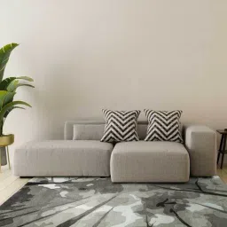 obeetee Grey Abstract Wool and Cotton 4 ft x 6 ft Hand tufted Carpet-picture-27