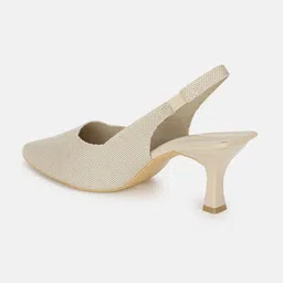 Marc Loire Textured Mesh Pointed Toe Kitten Pumps With Backstrap image 5