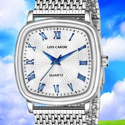 LOIS CARON Men Patterned Stainless Steel Bracelet Style Straps Analogue Watch LCS-4271-picture-29