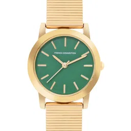 French Connection Women Stainless Steel Bracelet Style Straps Analogue Watch FCS06GM-10