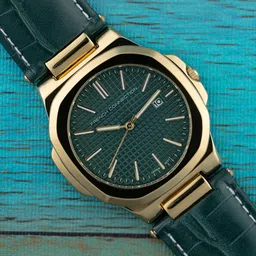 French Connection Men Patterned Dial & Leather Bracelet Style Straps Analogue Watch FCB2GRL-25