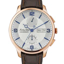 Mathey-Tissot Men Dial & Textured Straps Analogue Automatic Watch H1886CHATPI-picture-58