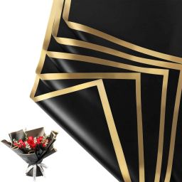 10 Pcs Bouquet Gift Wrapping Paper Black paper Gift Wrapper-10