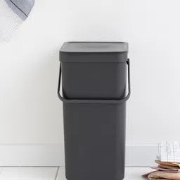 Brabantia Charcoal Grey Solid Sort & Go Waste Bin 16 litre image 5