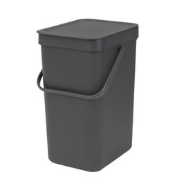 Brabantia Charcoal Grey Solid Sort & Go Waste Bin 16 litre image 3