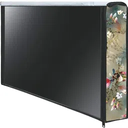 CHUNKAT Presents, Dustproof, Waterproof Non Wooven Printed led tv Cover Transparent Polythene Layer Compatible for 32 inches led tv (All Models) for 32 inch All led tvs of 32 inches- led cover for 32 inch green flower-image-7