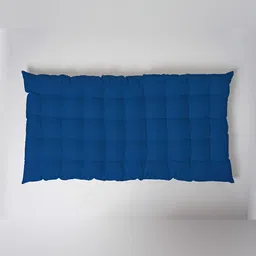 SKANDA FAB Blue Cotton Rectangular Floor Cushion-image-48