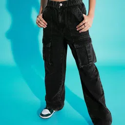 Noh.Voh - SASSAFRAS Kids Girls Relaxed Fit High-Rise Highly Distressed Jeans-picture-26