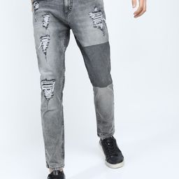 HIGHLANDER Men Grey Tapered Fit Stretchable Jeans-picture-39
