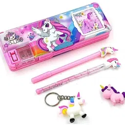 PINK UNI CALCULATOR GEOMETRY BOX COMBO OF 5 FOR SCHOOL KIDS Geometry Box-8