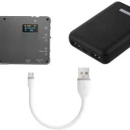 Simpex Portable RGB LED Video Light 12W , 4000mAh Built in Battery with C Type Charging 96 lx Camera LED Light image 4