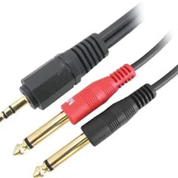 Technology Ahead TV-out Cable 6.5 mm Audio Amplifier to 3.5 mm Audio Aux Jack Male Cable (1 Mtr)-27