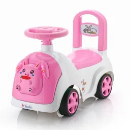 Hoppy Rideon Car for Kids with Music LED Lights Backrest,Storage & Big Wheels-10