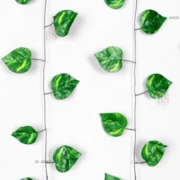BS AMOR Green Set Of 3 Strings Artificial Money Plant Creepers With Leaves image 3