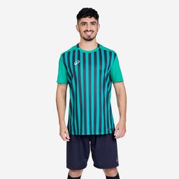 Adult Football Shirt Essential Green Stripes-image-1