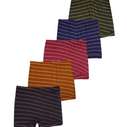 YELLOWDELIGHT Boys Pack Of 5 Cotton Boy Shorts- YD 533 Boys Stripped Drawer 6-12 M-5P-image-90