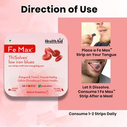 HealthAid Fe Max ThiSolves Natural Raspberry,  30 Strip(s)  image 3