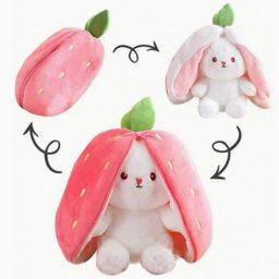 Bunny soft toy Strawberry teddy bear for girls - 25 cm-image-44