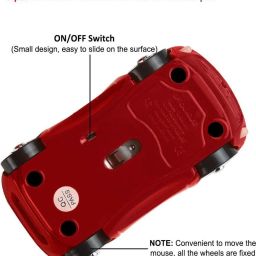 microware Mini 2.4Ghz Wireless Optical Mouse Mice Car Shape USB Receiver for PC Laptop Notebook USB Receiver Wireless OpticalGaming Mousewith Bluetooth image 5