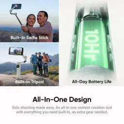 Insta360 Flow 2 AI Tracker Bundle 3 Axis Gimbal for Mobile image 3