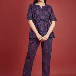 all about you Printed Cotton Top & Trousers Co-Ord-image-19