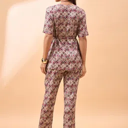 all about you Printed Top With Trouser Co-Ords image 4