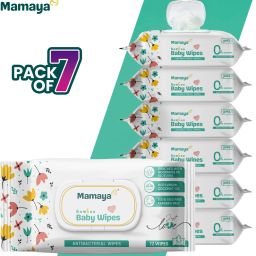 Baby Wipes with coconut oil, Aloe Vera, Ph5.5, pack of 7-image-60