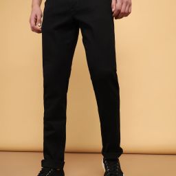 wrangler Men Slim Mid Rise Black Jeans-picture-5