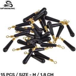 Rubber Bobber Stopper Rolling Copper Head Float Connector Fishing Tackle (15 Pcs) FLCBLK00M-SKA16 Black Fishing Rod-image-35