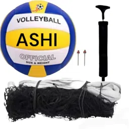 Super volleyball with Air pamp and net Volleyball - Size: 5-picture-27