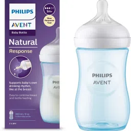 Natural Baby Bottle 260ml (Blue) - 260 ml-image-78