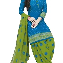yashika Unstitched Crepe Salwar Suit Material Solid, Floral Print, Printed, Geometric Print-picture-10