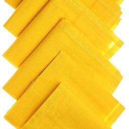 Good Shopkeeper Yellow Pack of 6 Soft cotton Handkerchief 15inches x 15inches ["Yellow"] Handkerchief-image-18
