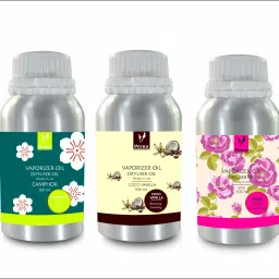 Veena Combo Aroma Oil Diffuser Camphor, Vanilla, Rose Room Fragrance Room, Garden, Bedding Room, Office, Bar Fragrance Diffuser-30