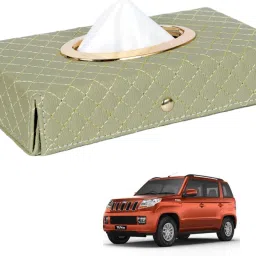 Cross-Beige Tissue Box Leatherette-577 Vehicle Tissue Dispenser-picture-12