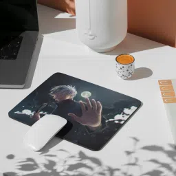 Zipcartz Satoru Gojo Jujutsu Kaisen Mouse Pad for Laptop & PC Non Slip Base Mousepad image 2