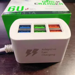 TECHGEAR quick charger 6usb auto-id 3.1A fast charger original AC 220v input 5v output USB Adapter image 5