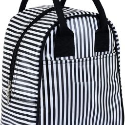 Thermal Spill Proof Lunch Bag Multipurpose Handbag (White&Black) Waterproof Lunch Bag-picture-18