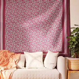 SheetKart Red & White Printed Wall Hanging Tapestry-15