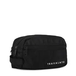 TRAVALATE Unisex Black Solid Zip Around Toiletry Bag-image-69