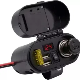Motorcycle Handlebar Charger with Cigarette Lighter Socket 2 A Bike Mobile Charger-31