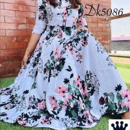 Rayon Blend Semi Stitched Anarkali Gown-image-49